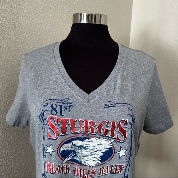 NWT Harley-Davidson Rally Eagle Label Heather Grey T-Shirt Sturgis Rally 2021 - Picture 4 of 14
